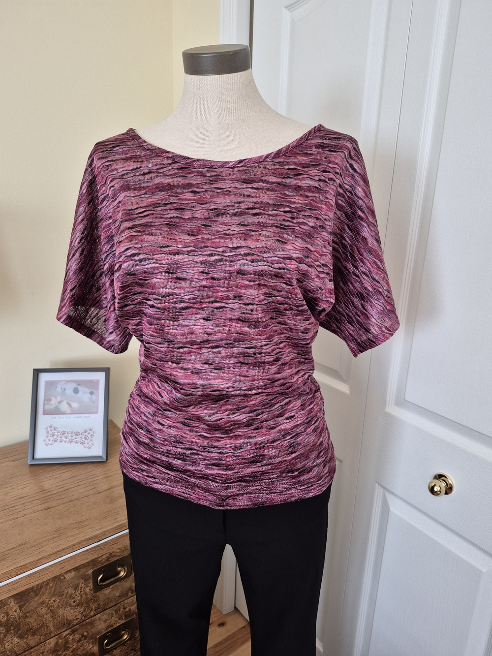 Women’s Pink Multitone Short Sleeve Top